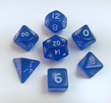 12mm 7 pc Fantasy Translucent Blue